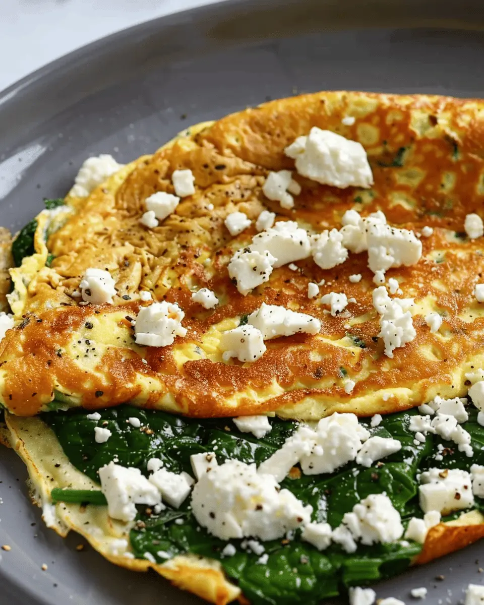 15 Minute Spinach and Feta Omelet: Easy Delight for Busy Days