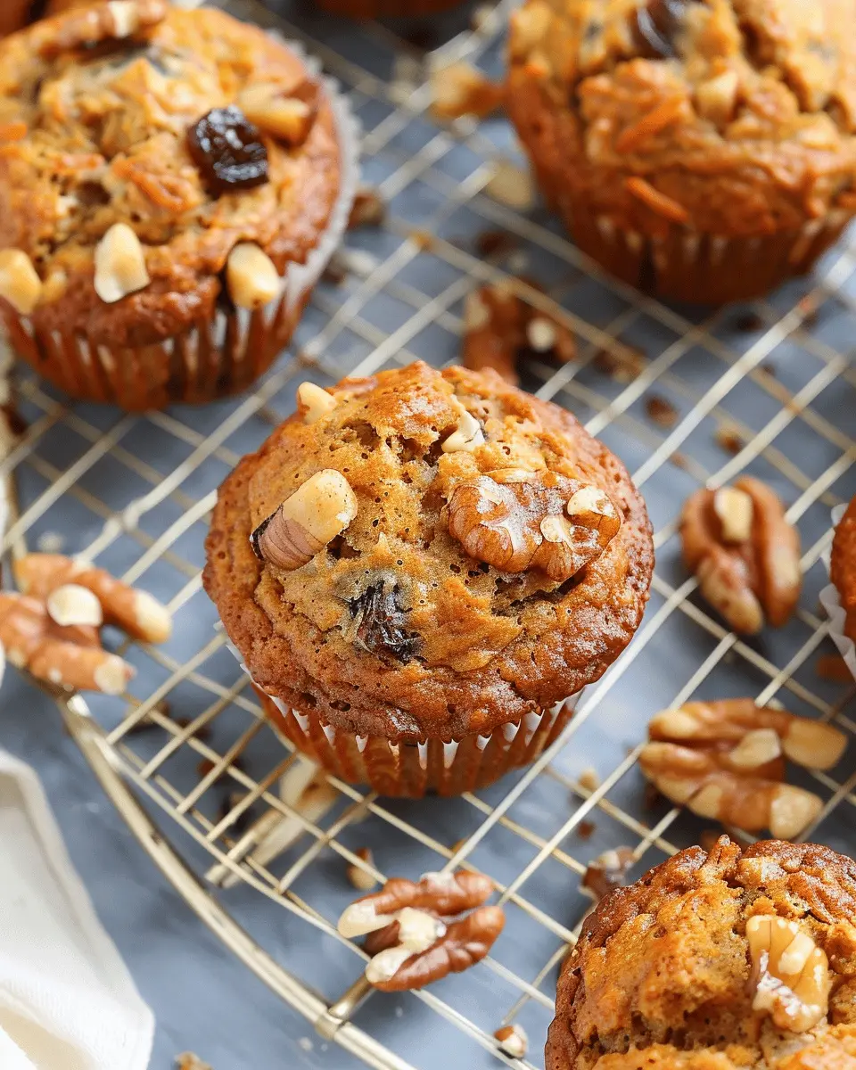 Carrot Cake Muffins with Walnuts and Raisins: The Best Healthy Treat
