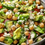 Chickpea Feta Avocado Salad