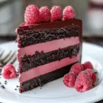 Dark Chocolate Raspberry Mousse Cake
