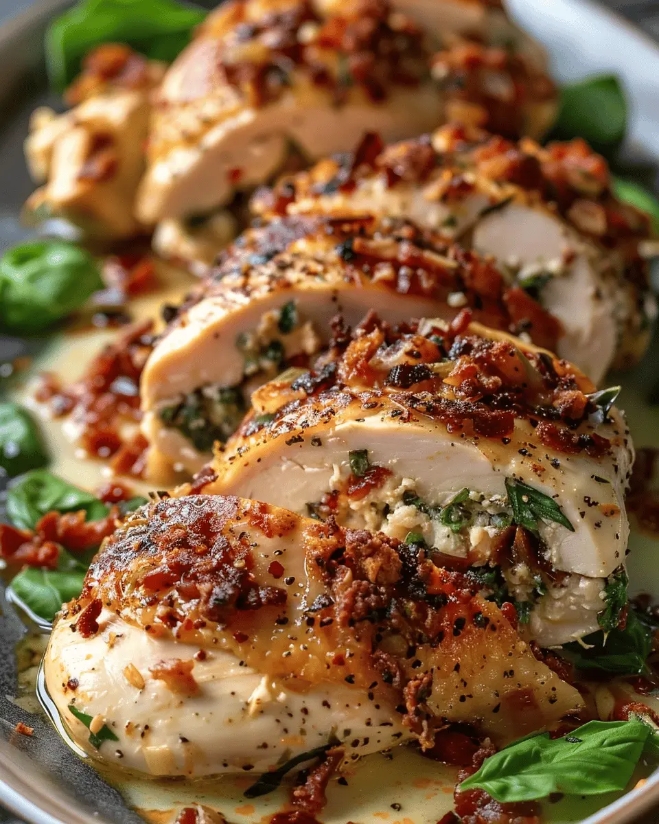 Stuffed Chicken Breast: Easy Recipe with Turkey Bacon Delight