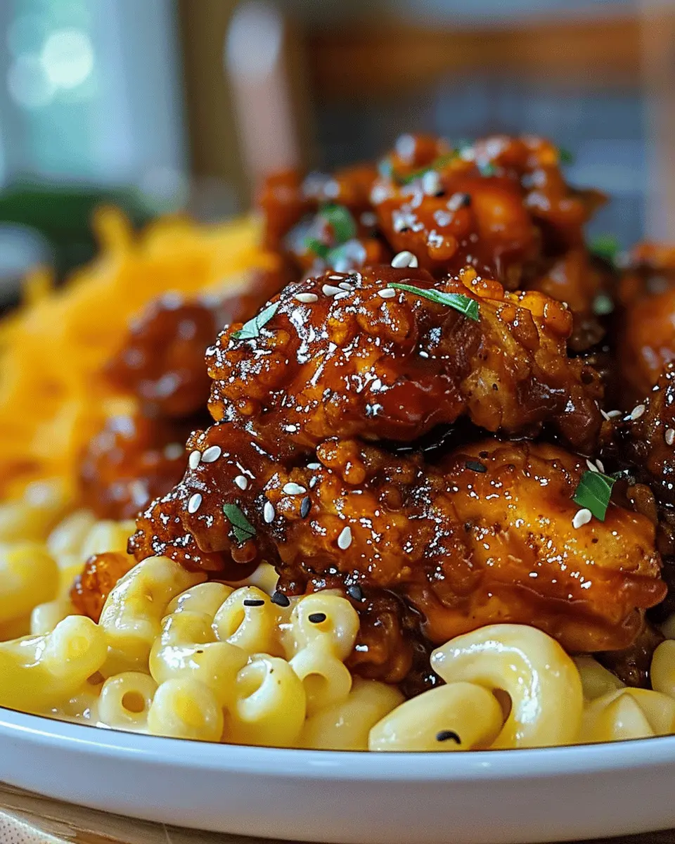 Spicy Honey Pepper Chicken with Mac and Cheese: Easy and Indulgent
