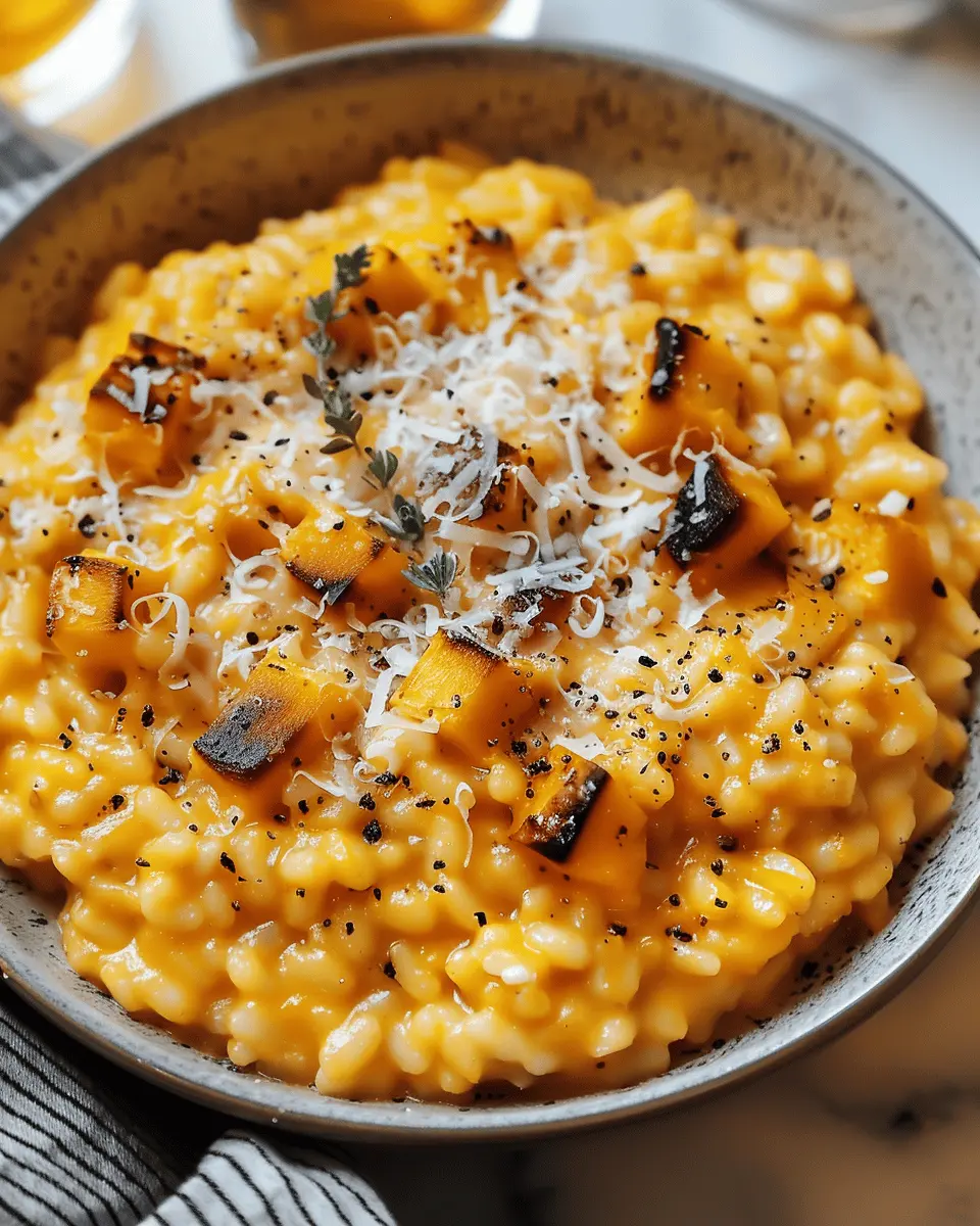 Creamy Pumpkin Risotto with Turkey Bacon: A Comforting Delight