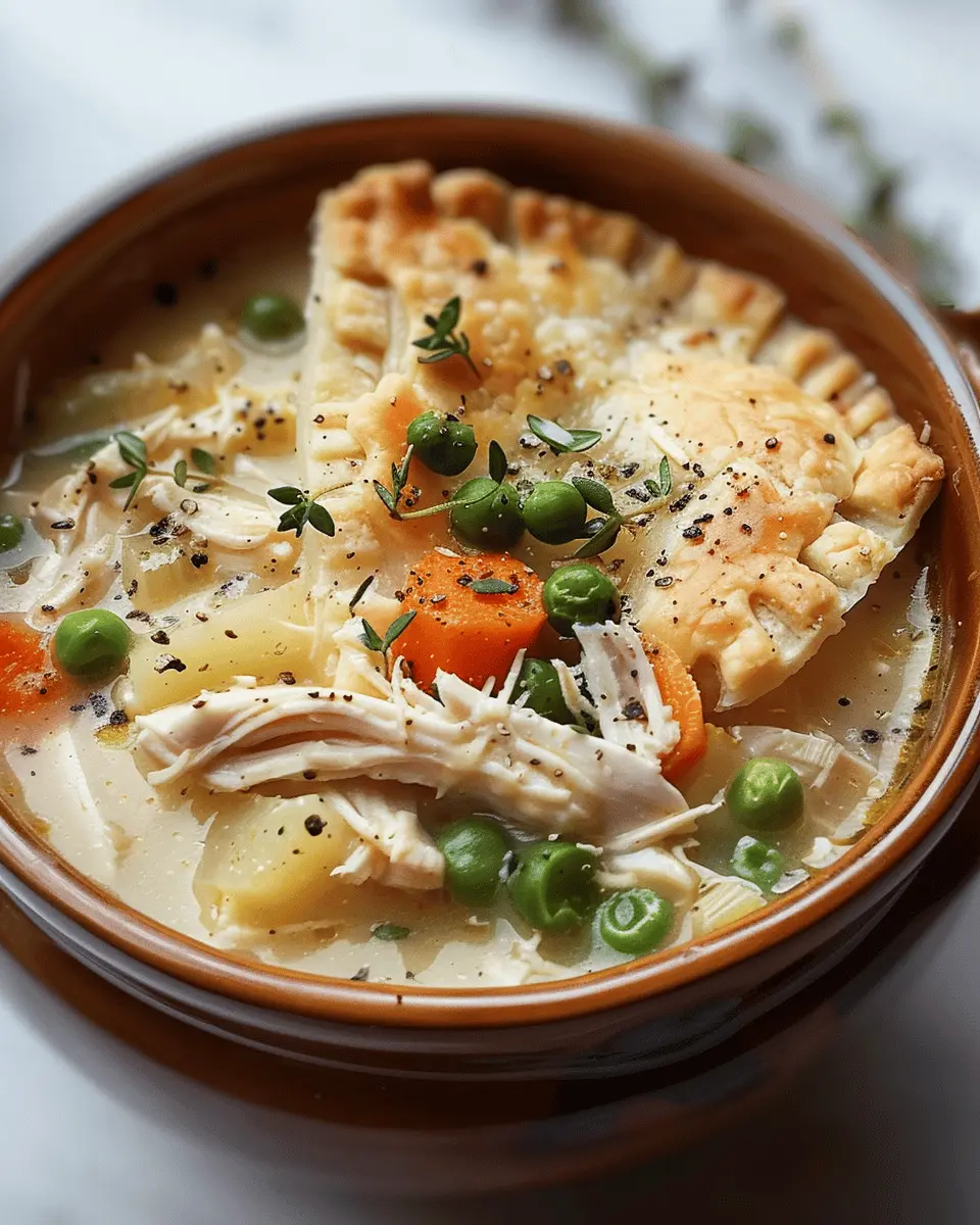 Crockpot Chicken Pot Pie Soup: Easy Comfort Food with Turkey Bacon