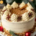 Christmas Spice Cake with Eggnog Buttercream