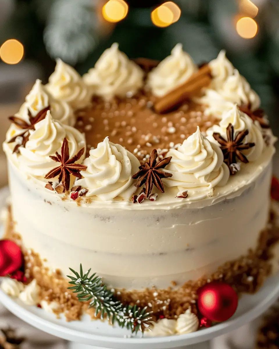 Christmas Spice Cake Delight with Eggnog Buttercream Recipe