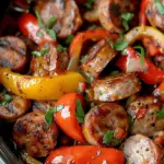 Dump and Go Crockpot Sausage and Peppers
