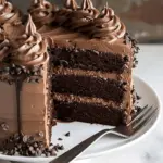 Triple Chocolate Cake With Chocolate Buttercream