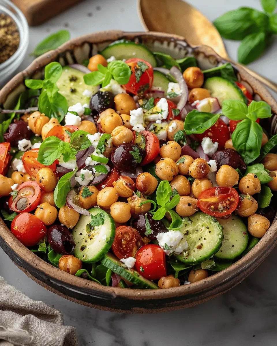 Roasted Chickpea Greek Salad: A Fresh, Easy Twist on Tradition