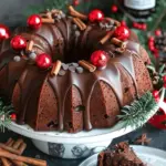 Gingerbread Chocolate Bundt Cake Christmas Wreath