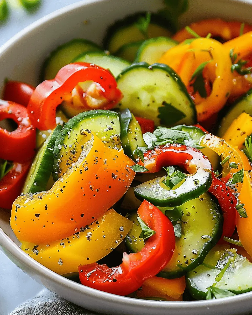 Cucumber Sweet Pepper Salad: The Best Refreshing Summer Dish