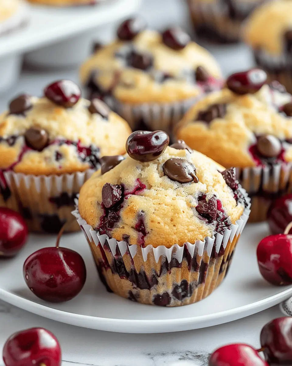 Cherry Chocolate Chip Muffins: Easy Cottage Cheese Delight