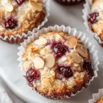 Cherry Almond Cottage Cheese Muffins