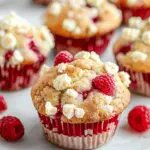 Raspberry and White Chocolate Cottage Cheese Muffins
