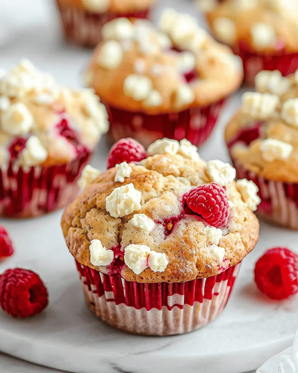 Raspberry and White Chocolate Cottage Cheese Muffins: Indulgent Delight