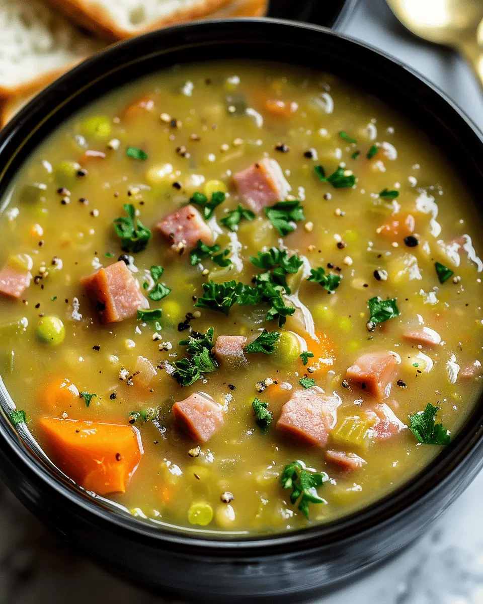 Crockpot Split Pea and Chicken Ham Soup: Easy Comfort Food Delight