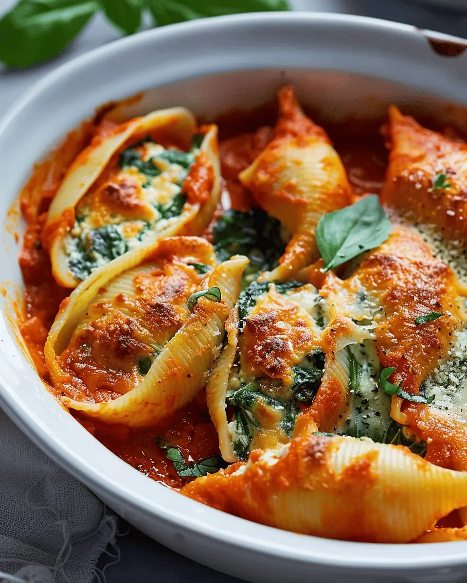spinach and ricotta stuffed shells: easy homemade delight for dinner