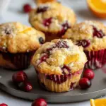 Cranberry Orange Cottage Cheese Muffins