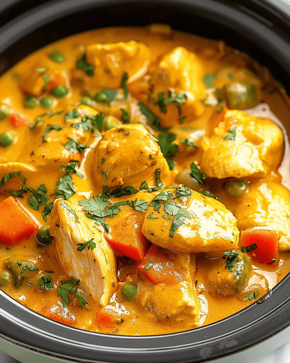 Dump and Go Crockpot Coconut Curry Chicken Made Easy and Delicious
