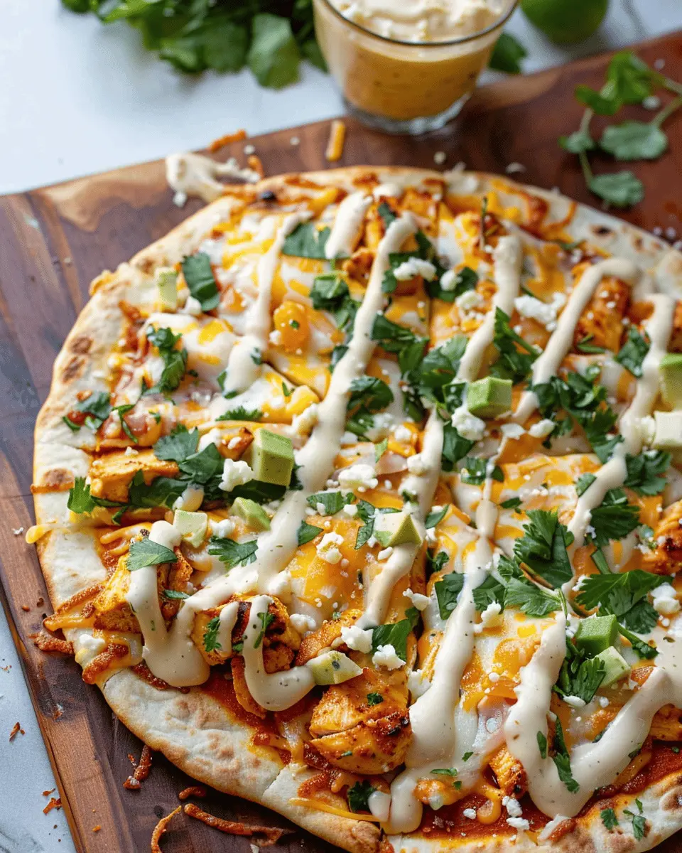 Mexican Chicken Flatbread: Easy Recipe with Elote Sauce Delight