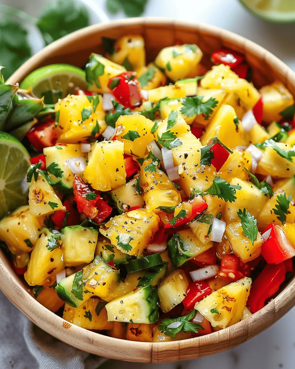 Tropical Pineapple Salad: A Juicy Twist with Turkey Bacon
