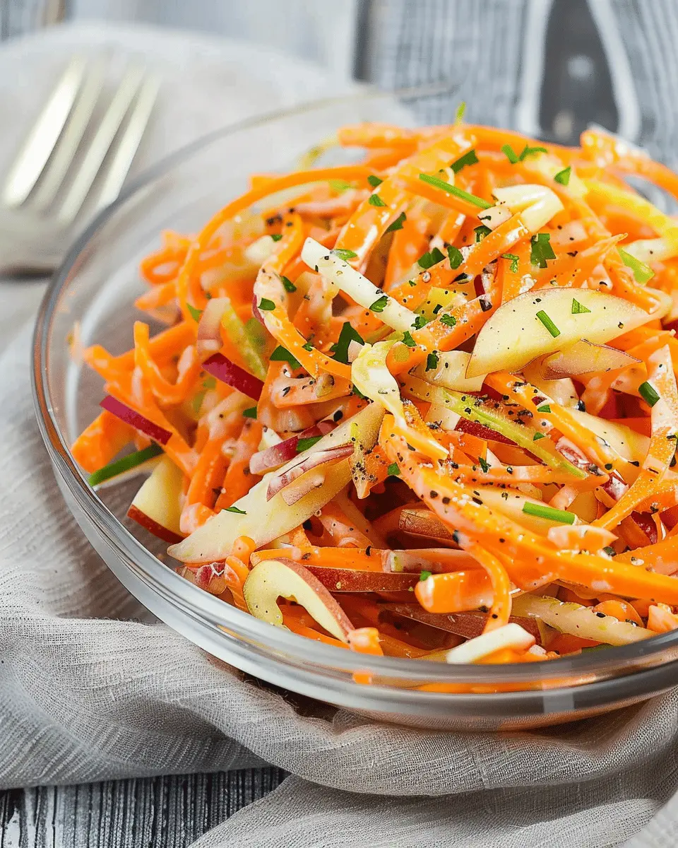 Carrot Apple Salad Delight: A Fresh Twist with Turkey Bacon