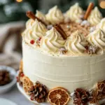 Christmas Spice Cake with Eggnog Buttercream