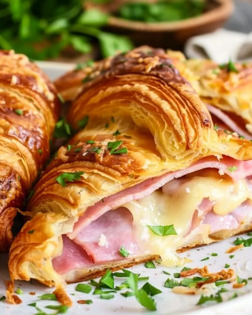 Ham and Cheese Croissant Recipe: Easy Chicken Ham with Turkey Bacon Delight