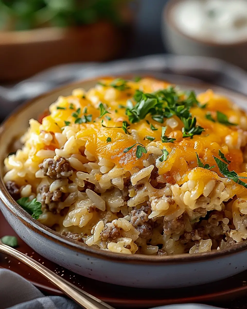 Cheesy Hamburger Rice Casserole: Easy Comfort Food Delight