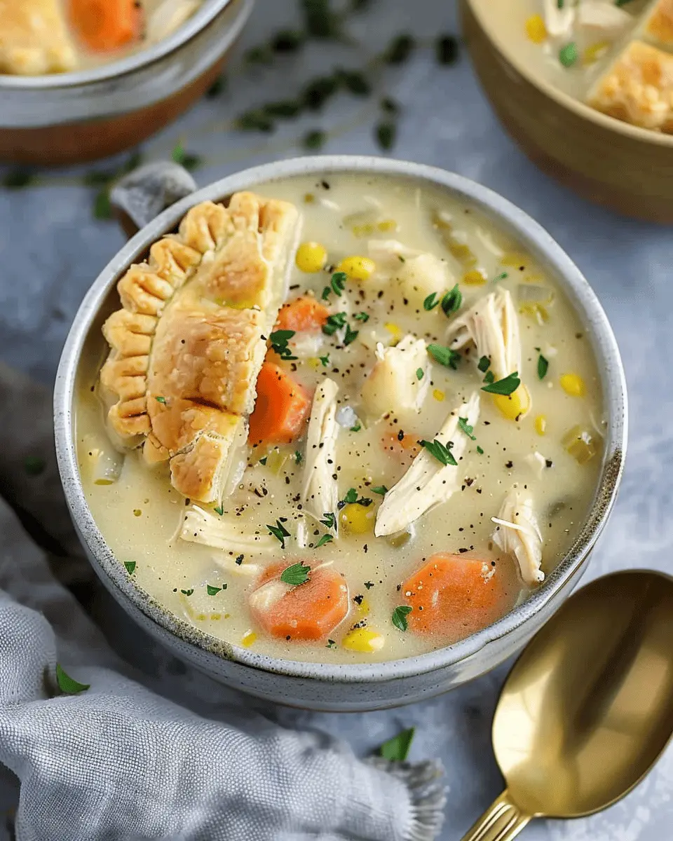 Chicken Pot Pie Soup: A Cozy, Comforting Delight with Turkey Bacon
