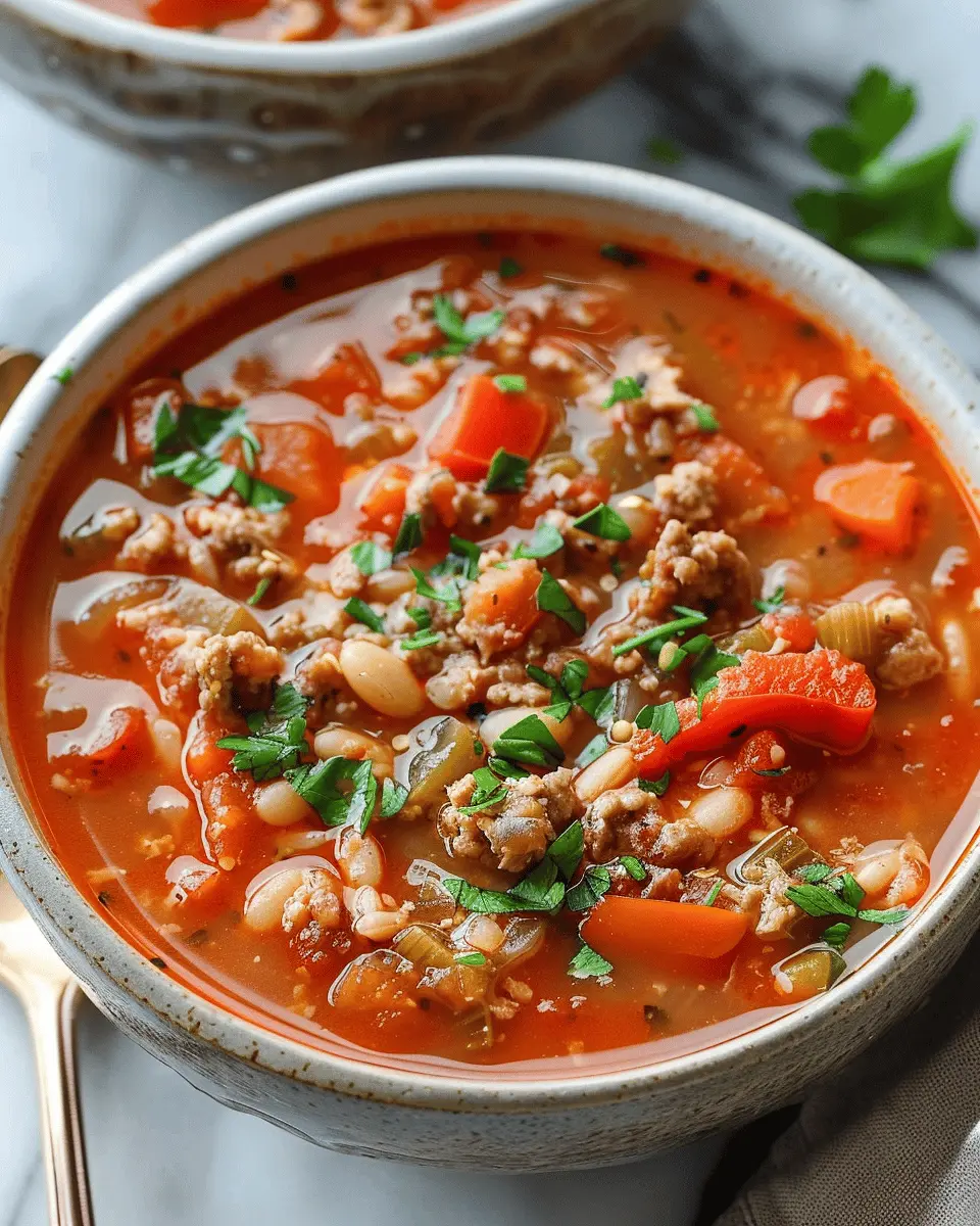 Easy Stuffed Pepper Soup: Hearty and Healthy with Turkey Bacon