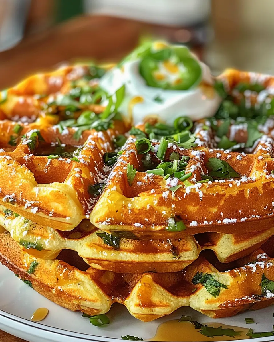 Cheddar Jalapeño Cornbread Waffles: The Best Comfort Food Twist