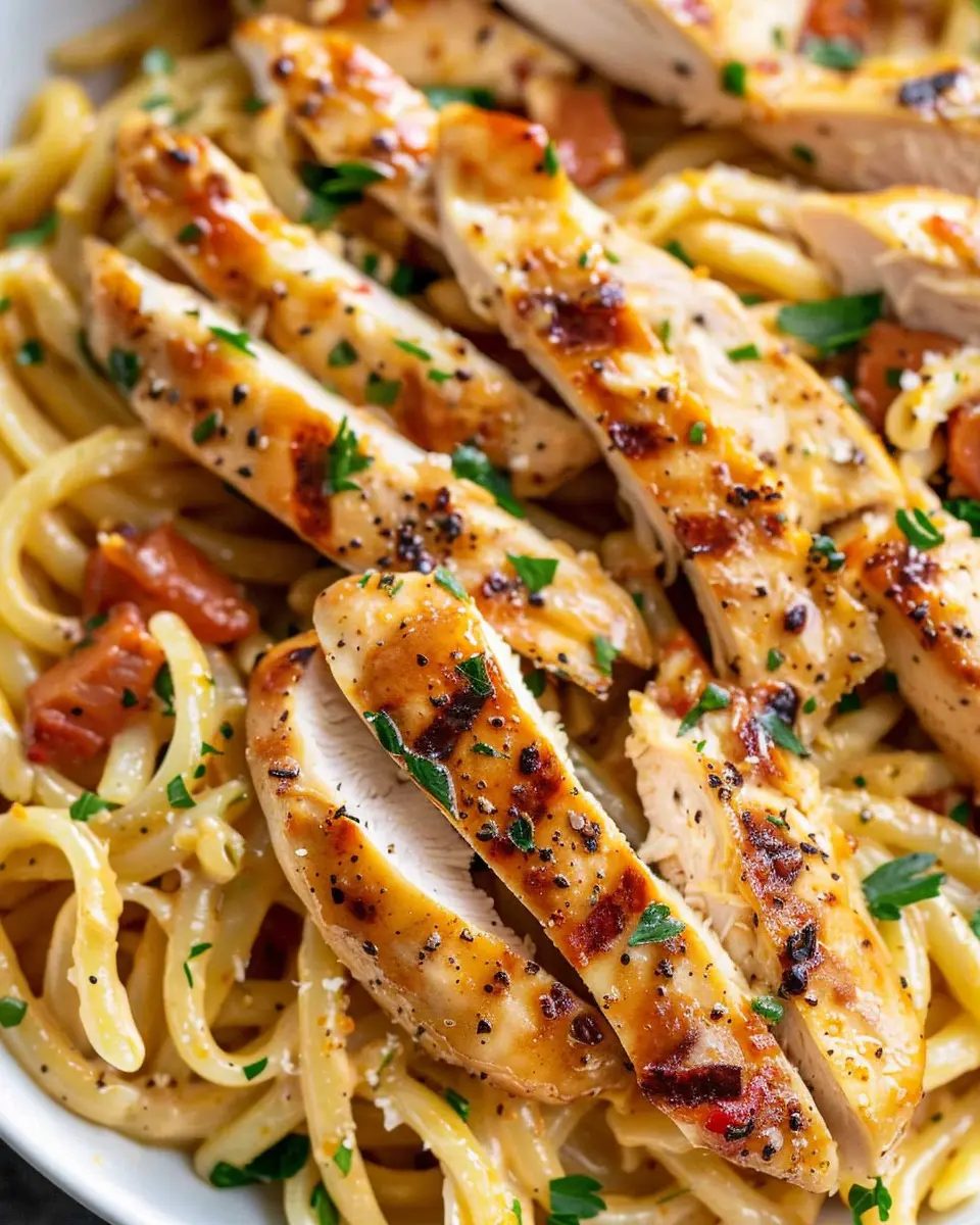 Chicken Pasta Delight: Easy Recipe with Turkey Bacon and Chicken Ham