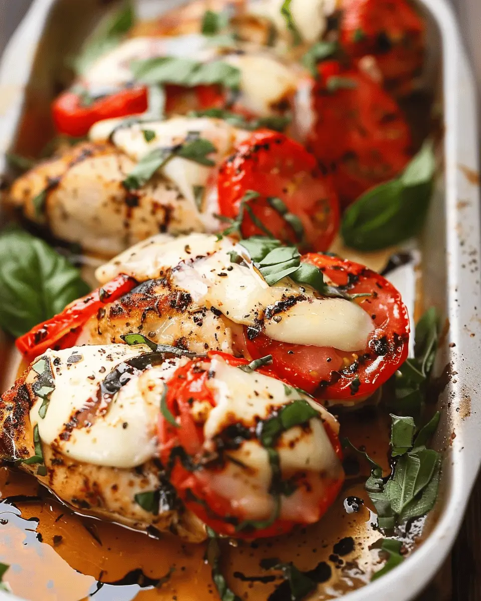 Caprese Stuffed Chicken: Juicy Flavor with Turkey Bacon Delight