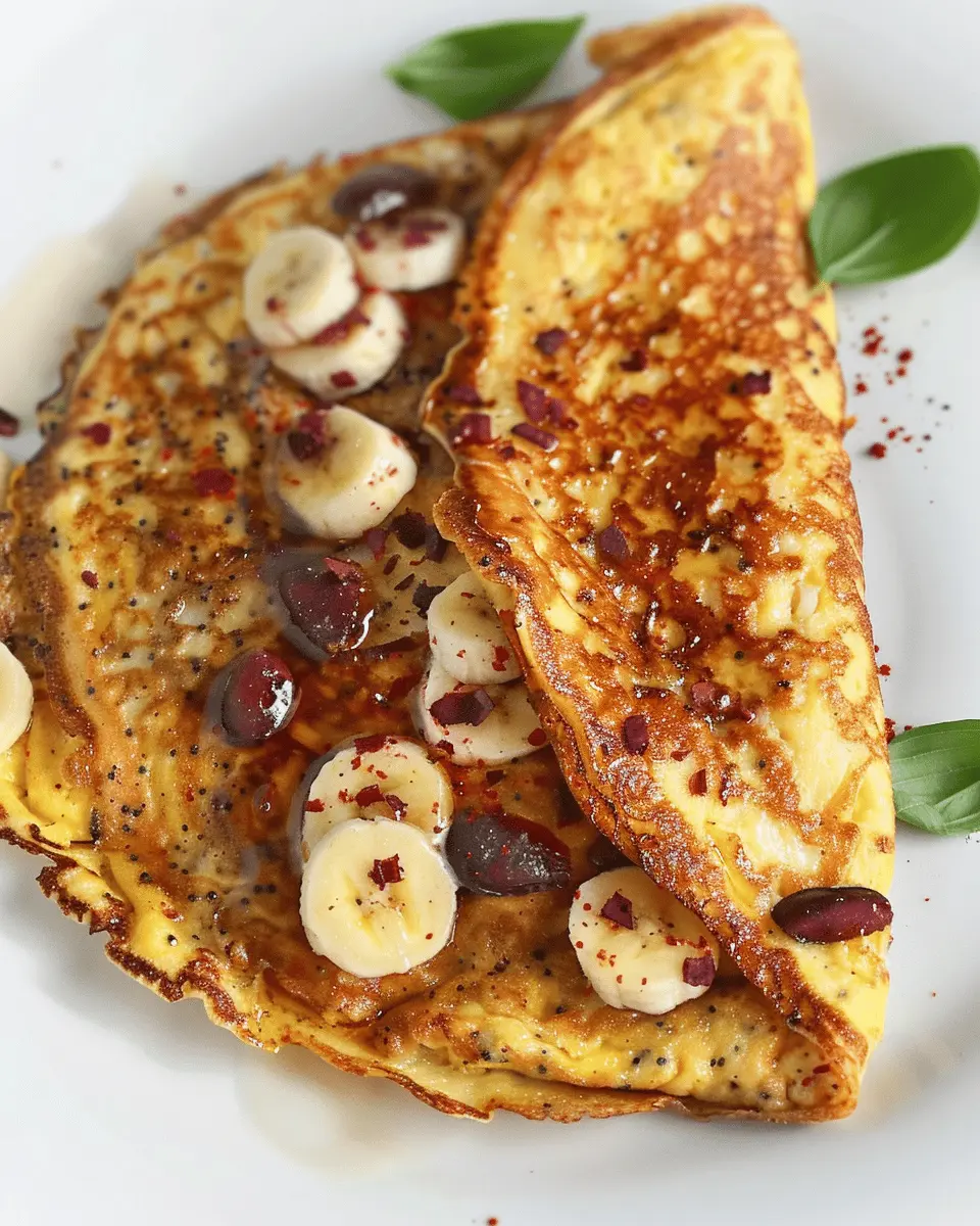 Banana Omelet Delight: Easy Recipe with Turkey Bacon Treats