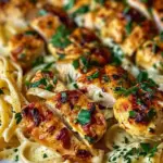 Savory Cajun Chicken and Creamy Garlic Parmesan Linguine