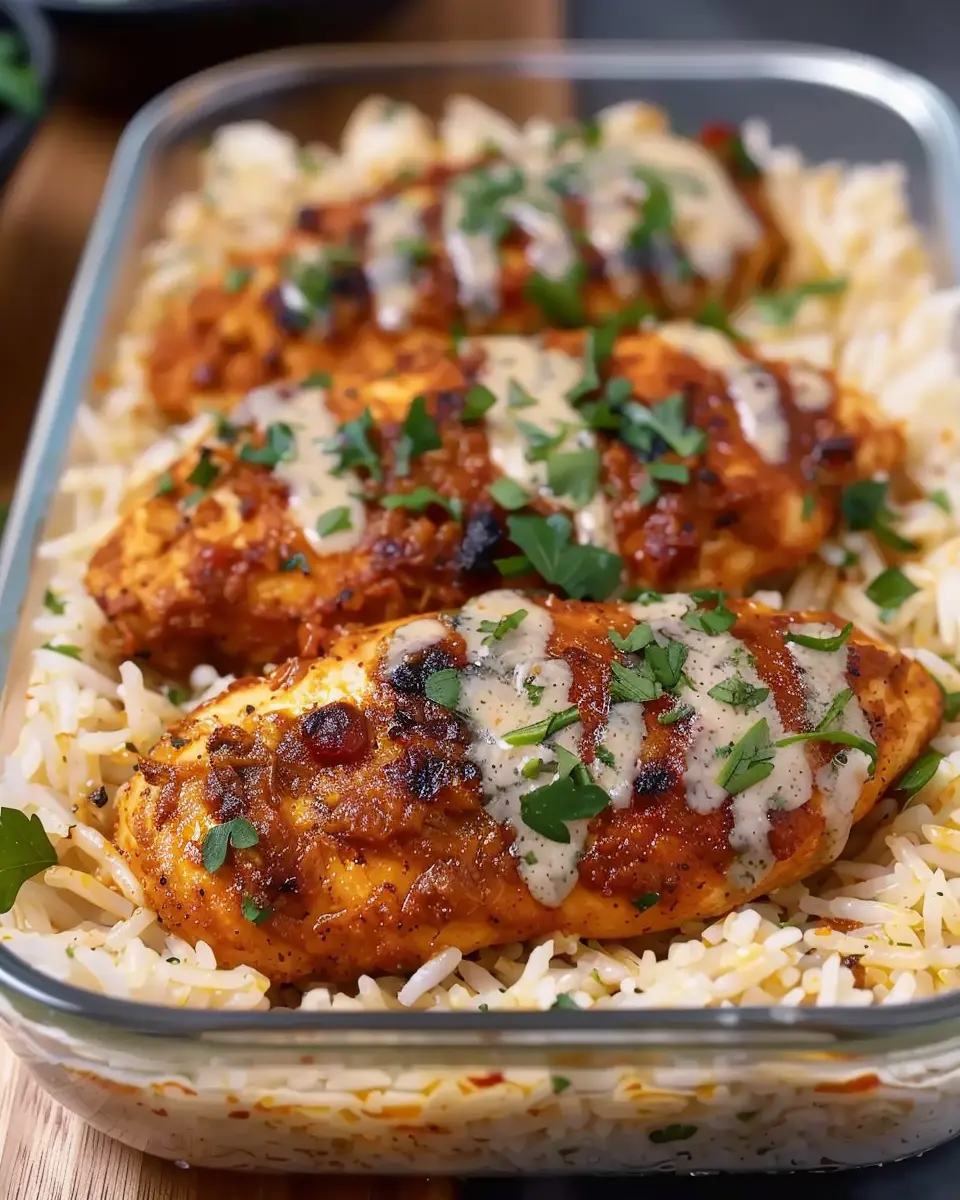 High Protein Creamy Cajun Chicken with Garlic Rice Made Easy