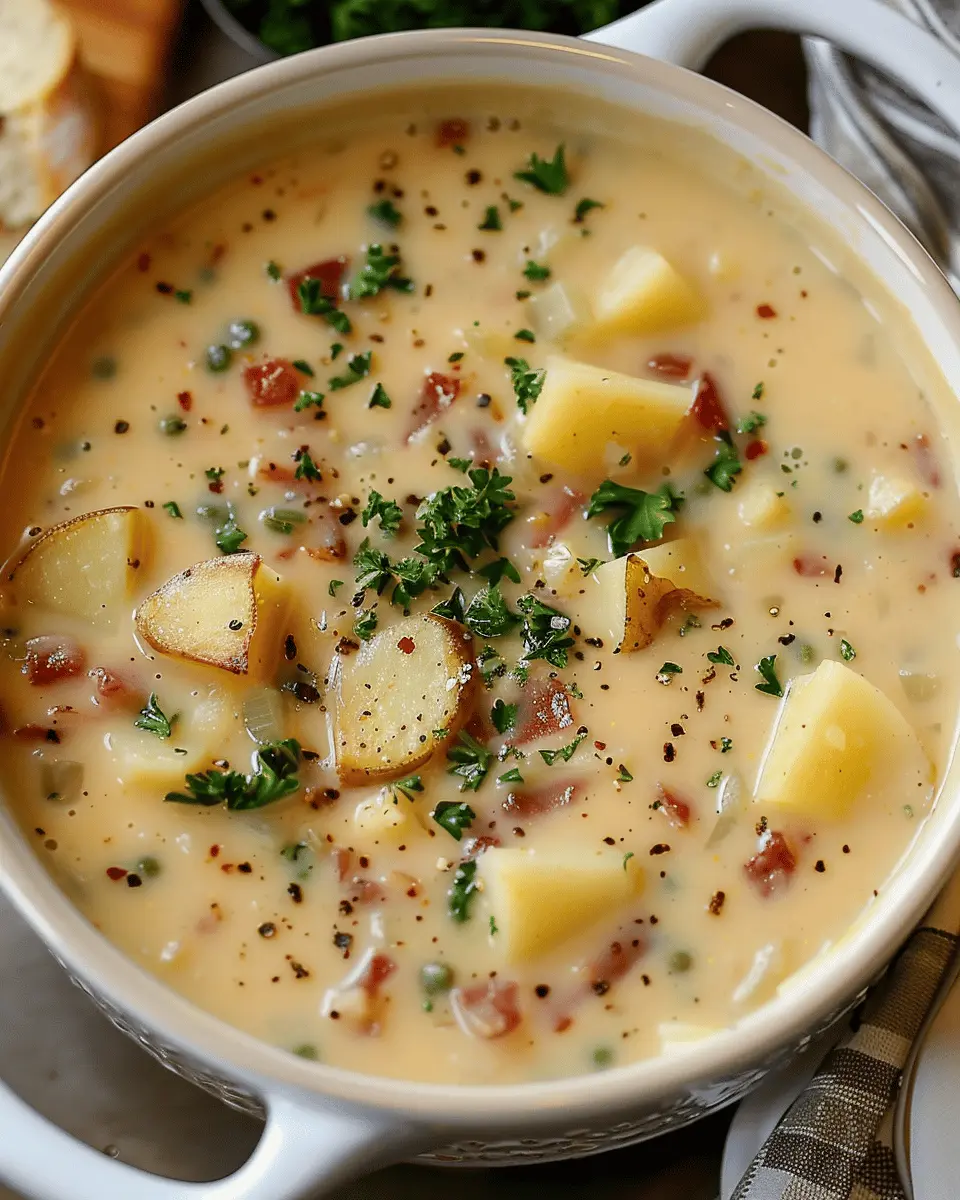Outback Steakhouse Potato Soup Recipe with Turkey Bacon and Chicken Ham