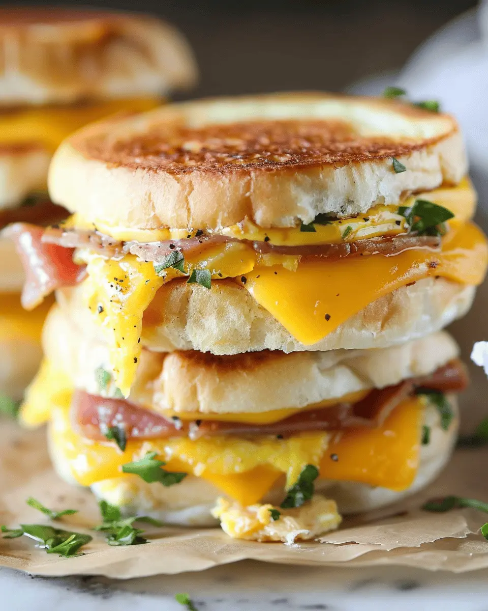 Freezer Breakfast Sandwiches: Easy Turkey Bacon & Chicken Ham Delights