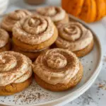 Soft Pumpkin Cookies with Cinnamon Frosting