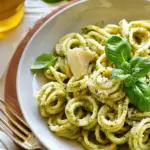 Cottage Cheese Creamy Pesto Pasta