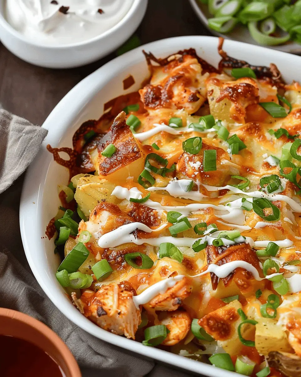 Buffalo Chicken Roasted Potato Bake: Easy Comfort Food Delight