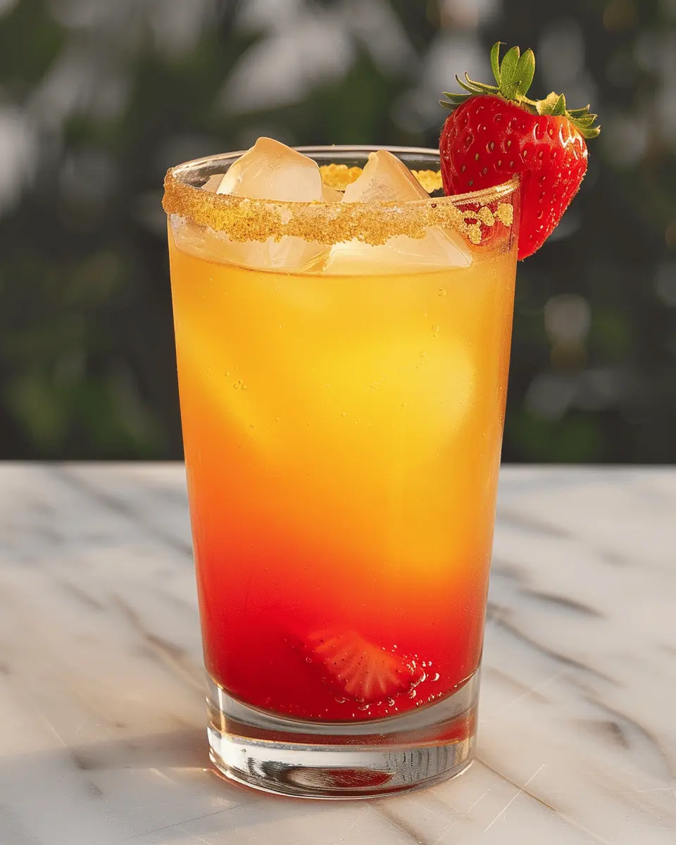 Strawberry Sunrise Mocktail: Refreshing and Easy Summer Sip