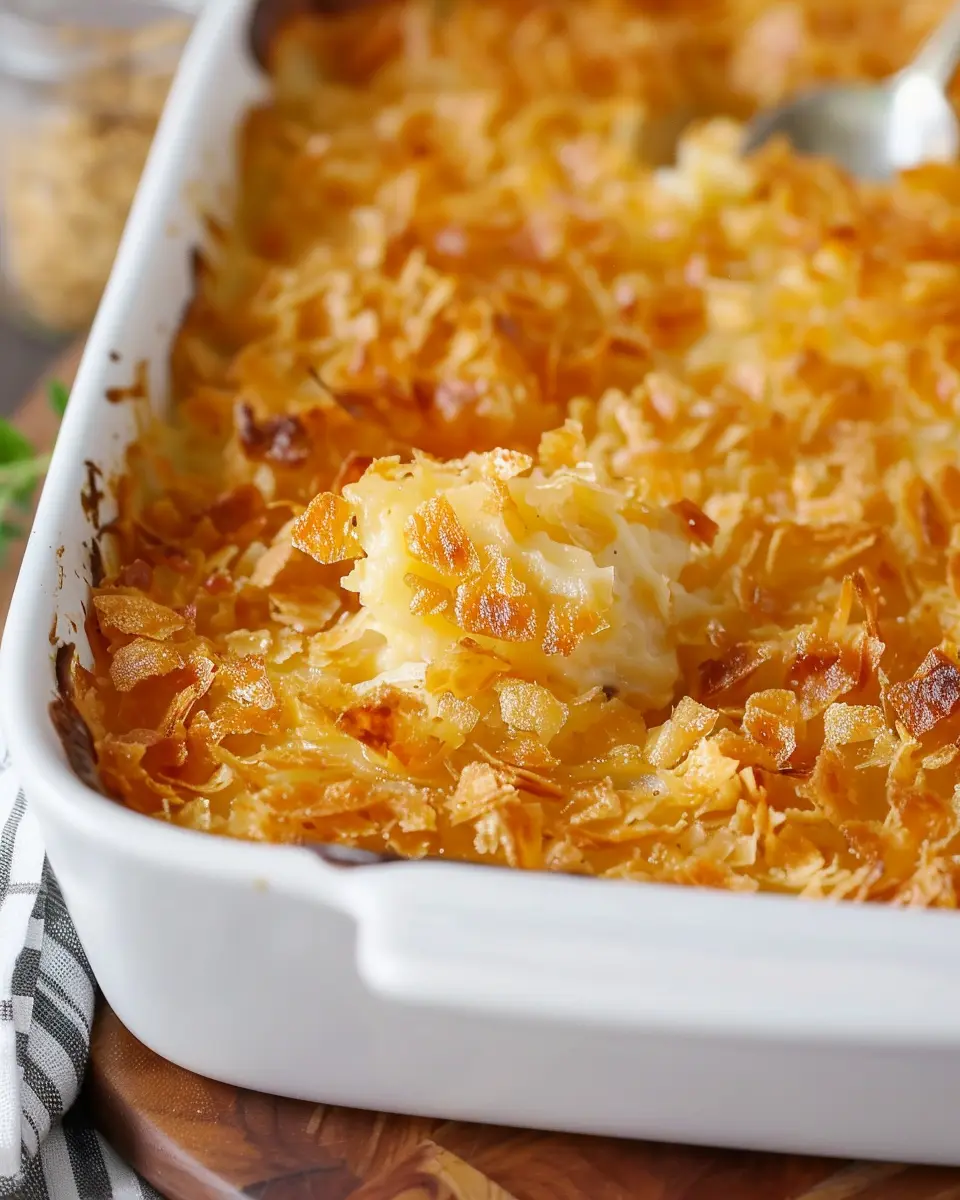Funeral Potatoes: Easy Comfort Food with Turkey Bacon and Chicken Ham