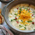 Easy Crockpot Potato Soup with Hash Browns