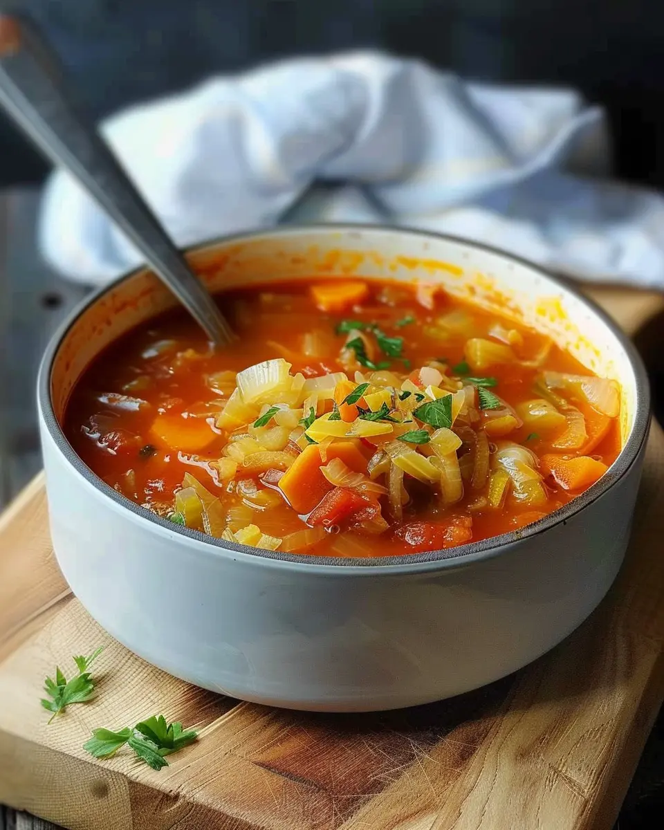 Low Calorie Cabbage Fat Burning Soup with Turkey Bacon Delight