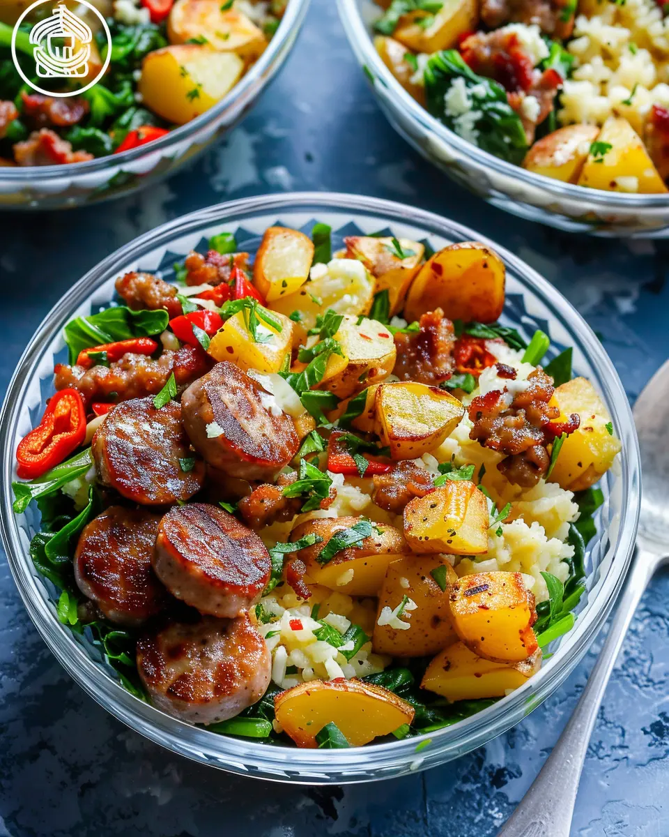 Sausage and Potato Meal Prep Breakfast Bowls for Easy Mornings