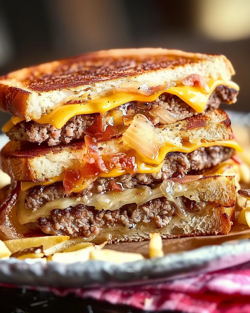 Classic Patty Melt with Turkey Bacon: A Juicy Comfort Dish