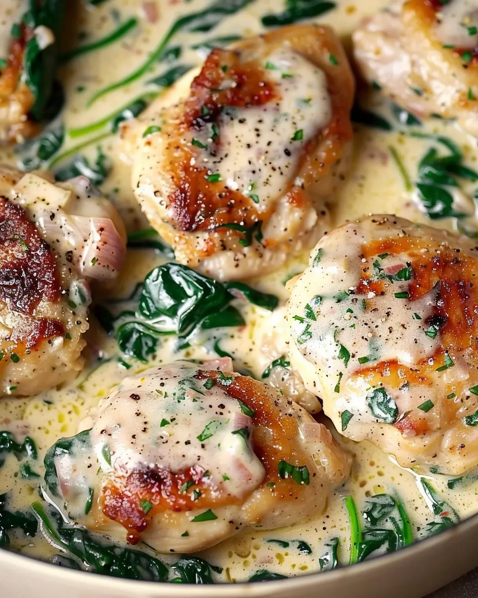 Creamy Garlic Butter Chicken: Indulgent Spinach Delight Recipe