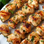 Garlic Parmesan Chicken Skewers